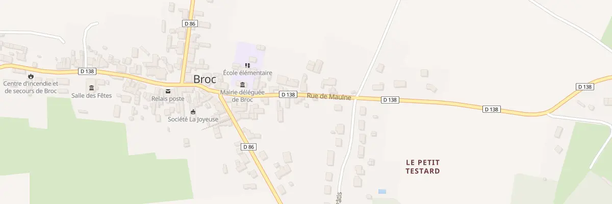 Plan du 50 Rue de Maulne (Broc) à Noyant-Villages