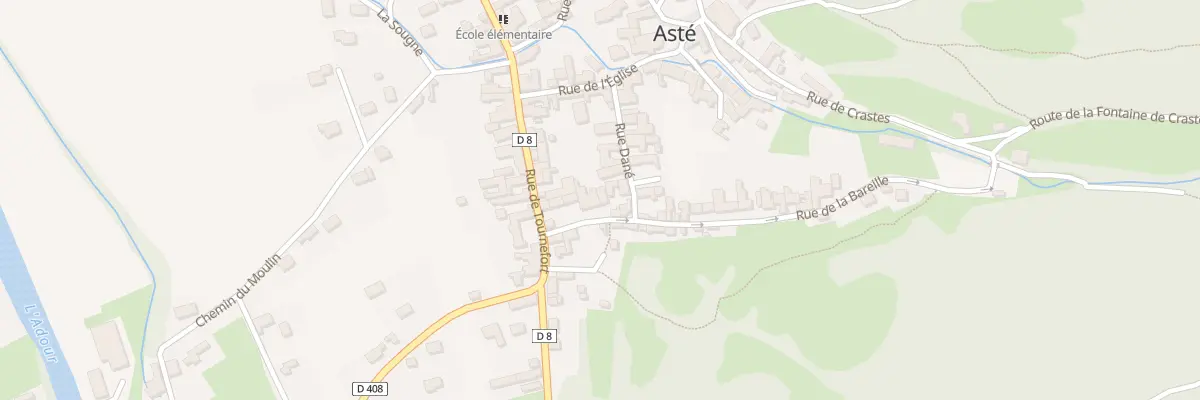 Plan du 7 Rue de la Bareille à Asté