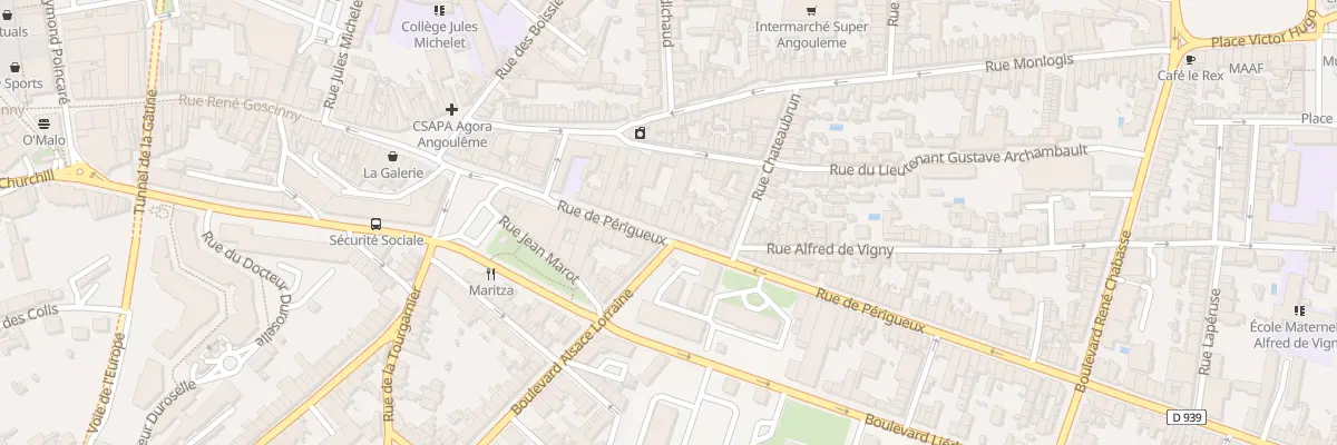 Plan du 134 Rue de Perigueux à Angoulême