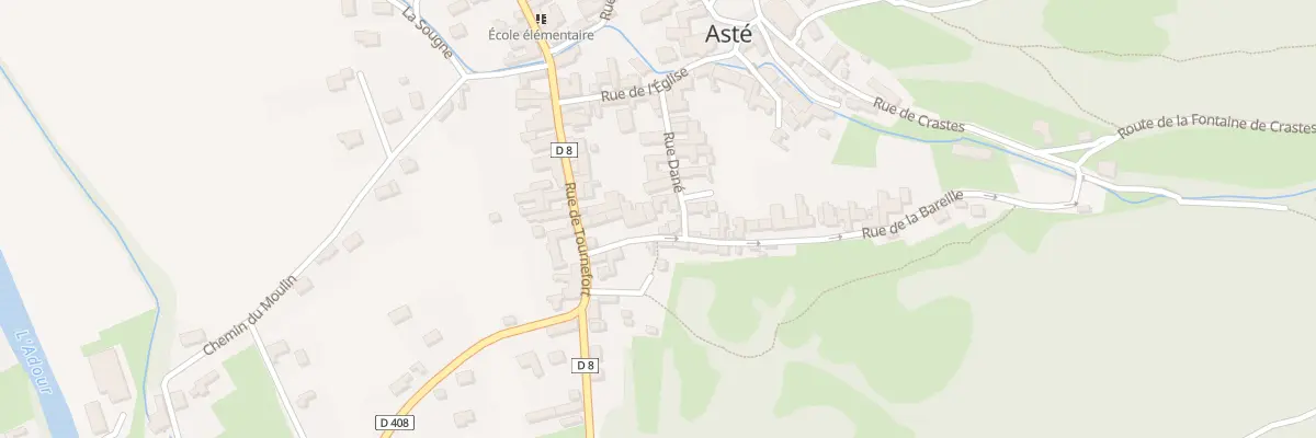 Plan du 9 Rue de la Bareille à Asté