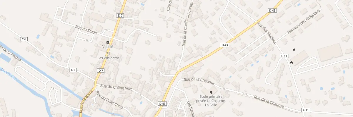 Plan du 7 Rue de la Cueille au Comte à Vouillé
