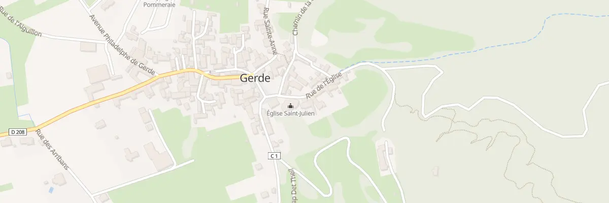Plan du 2 Rue de l’Eglise à Gerde