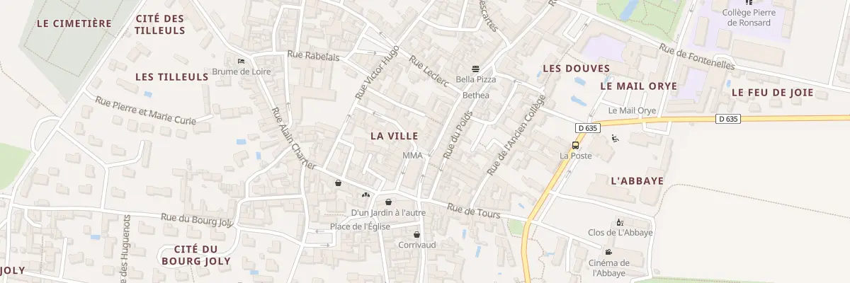 Plan du 21 Pl des Halles à Bourgueil