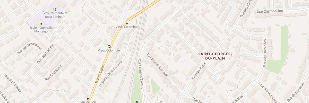 Plan du 9 Rue Ernest Foucault au Mans