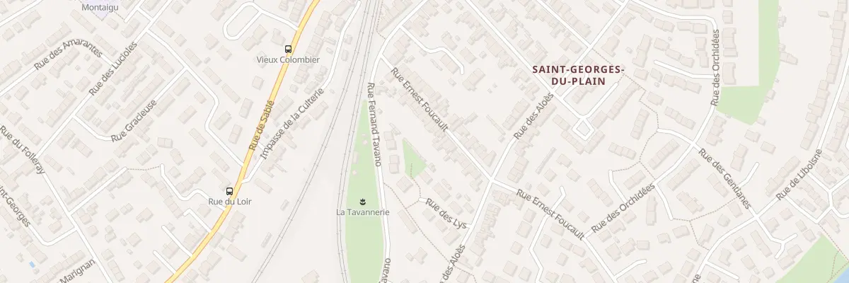 Plan du 28 Rue Ernest Foucault au Mans