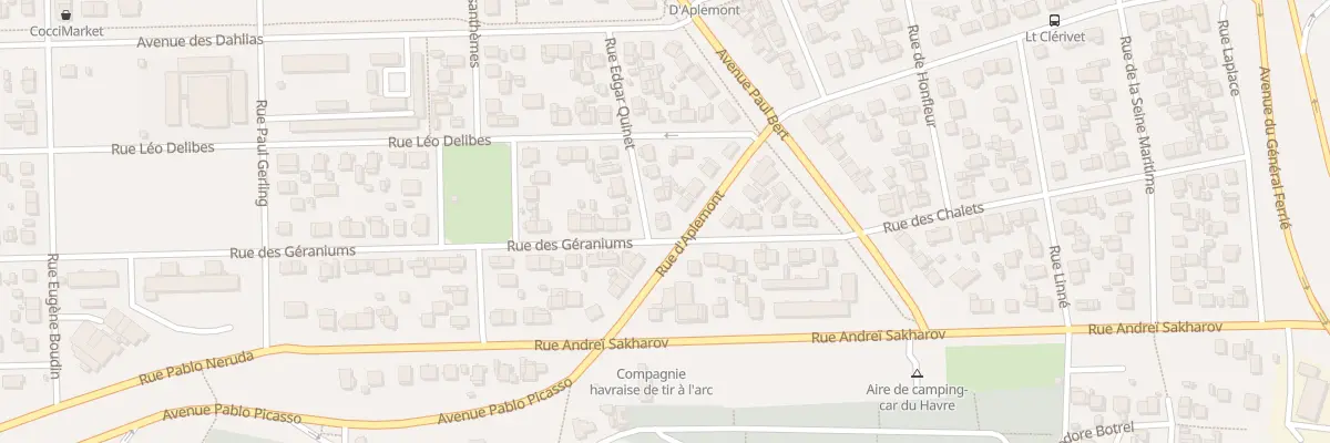 Plan du 93 Rue des Géraniums au Havre