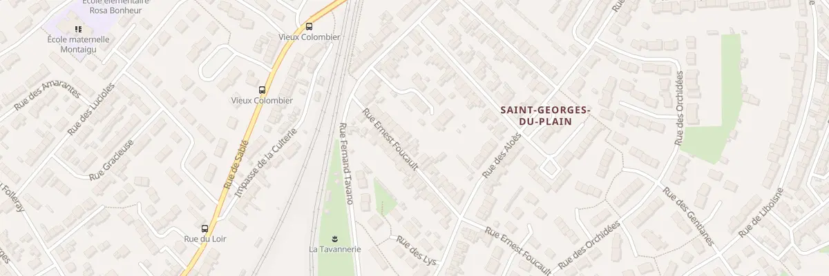 Plan du 25 Rue Ernest Foucault au Mans