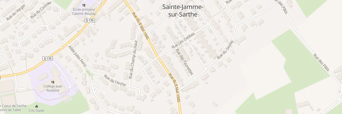 Plan du 25 Rue du Huit Mai 1945 à Sainte-Jamme-sur-Sarthe