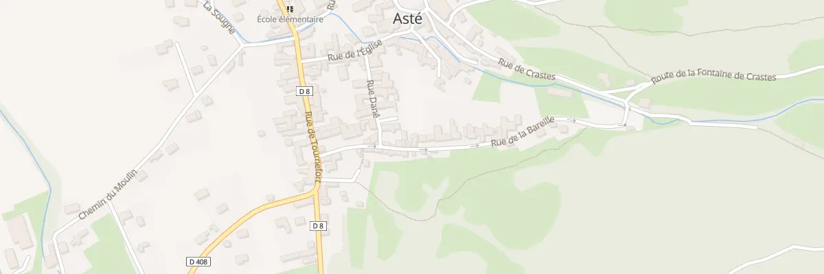 Plan du 13 Rue de la Bareille à Asté