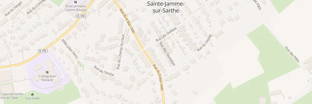 Plan du 27 Rue du Huit Mai 1945 à Sainte-Jamme-sur-Sarthe