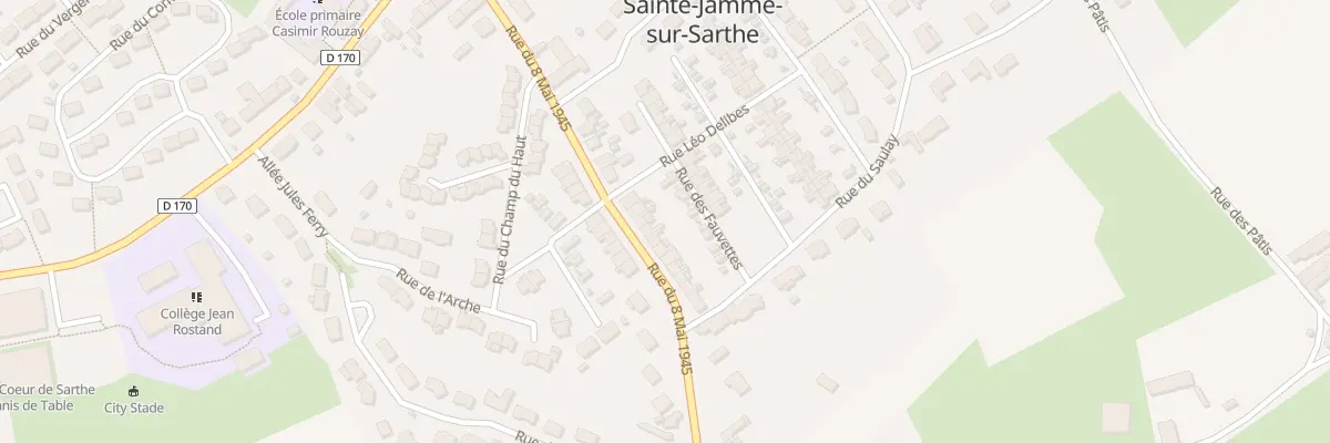 Plan du 29 Rue du Huit Mai 1945 à Sainte-Jamme-sur-Sarthe