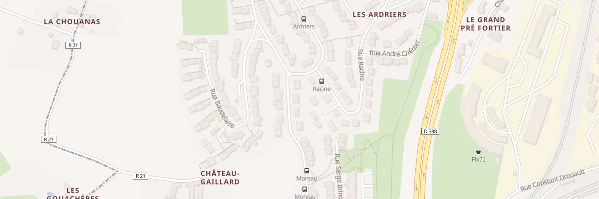 Plan du 5 Rue Jean de la Bruyere au Mans