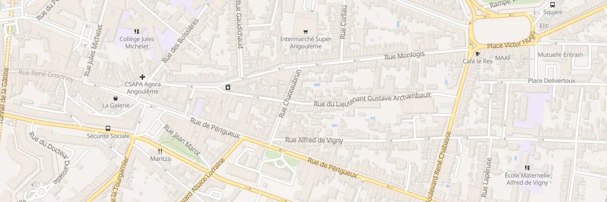 Plan du 20T Rue du Lt Gustave Archambault à Angoulême