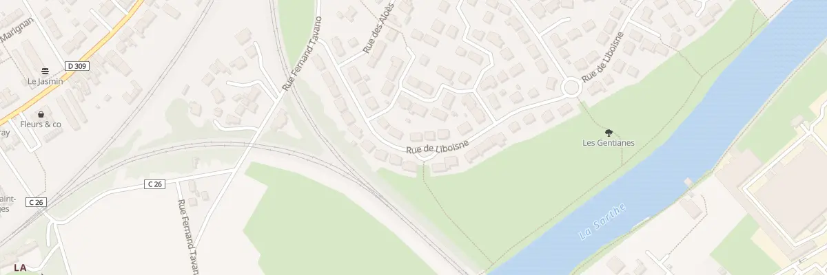Plan du 126 Rue de Liboisne au Mans