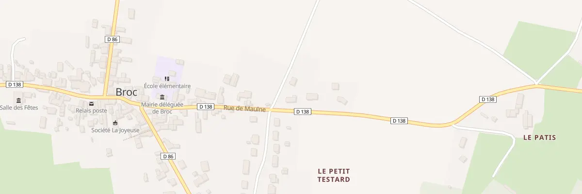 Plan du 73 Rue de Maulne (Broc) à Noyant-Villages