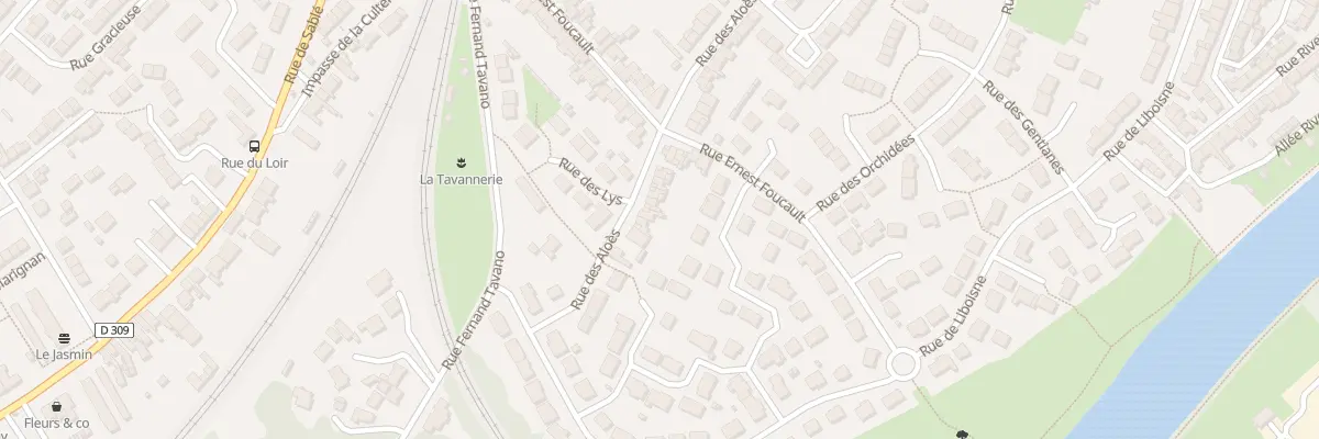 Plan du 131 Rue des Aloès au Mans