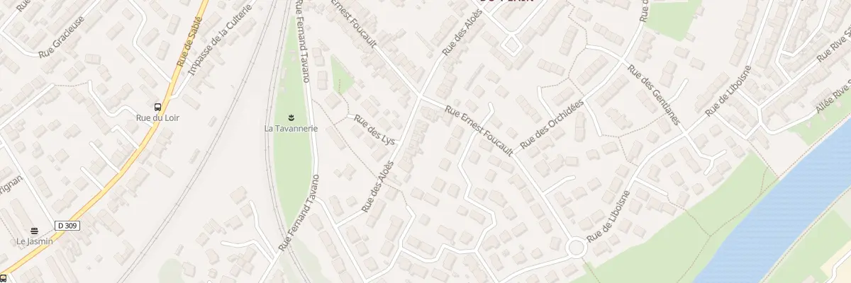 Plan du 127 Rue des Aloes au Mans