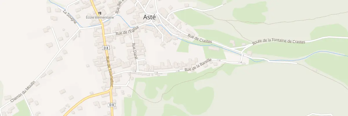 Plan du 25 Rue de la Bareille à Asté