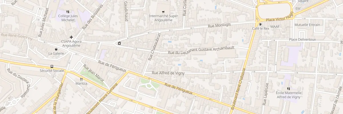 Plan du 7 Rue du Lt Gustave Archambault à Angoulême