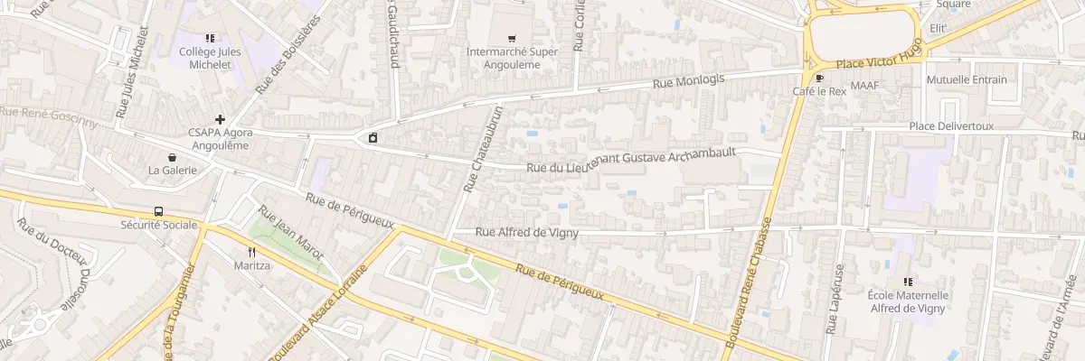 Plan du 6 Rue du Lt Gustave Archambault à Angoulême