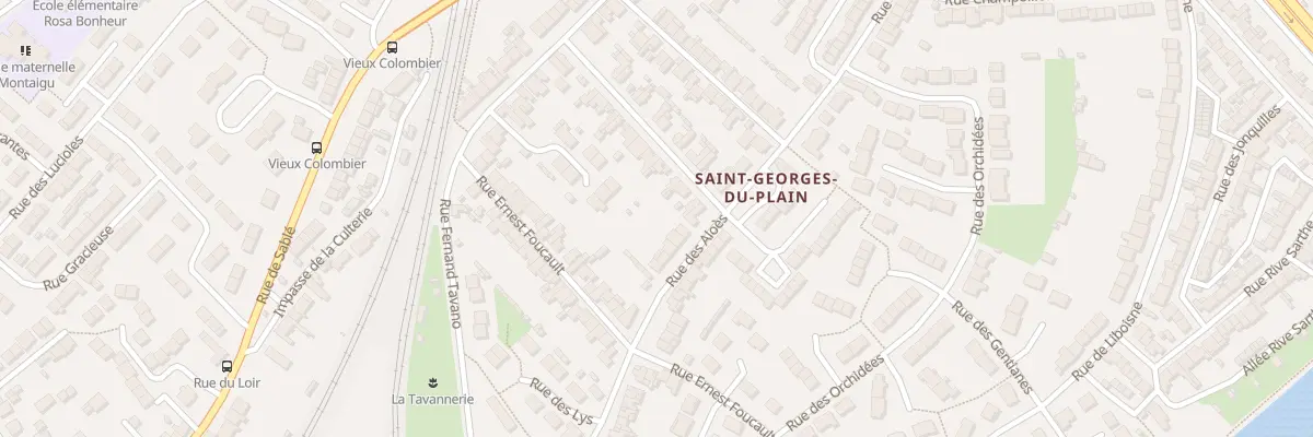 Plan du 90 Rue des Aloès au Mans