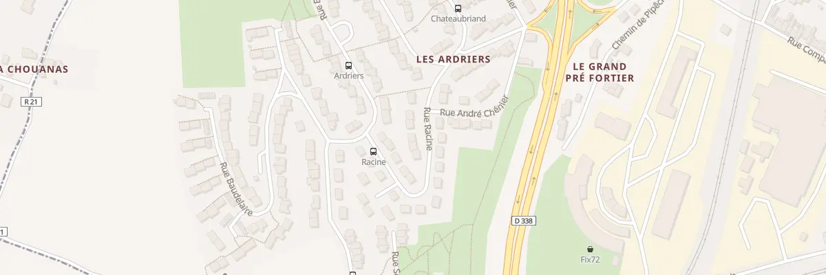 Plan du 30 Rue Racine au Mans