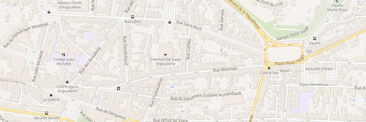 Plan du 25 Rue Corlieu à Angoulême