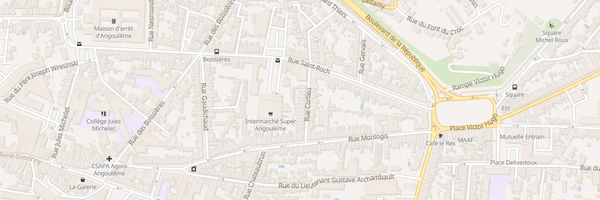 Plan du 13 Rue Corlieu à Angoulême