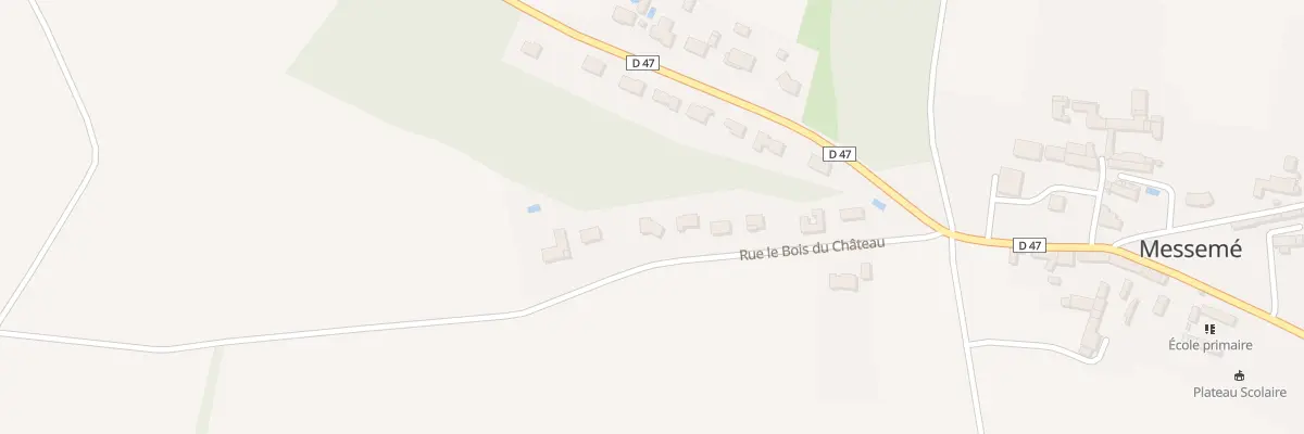 Plan du 12 Rue Le Bois du Chateau à Messemé