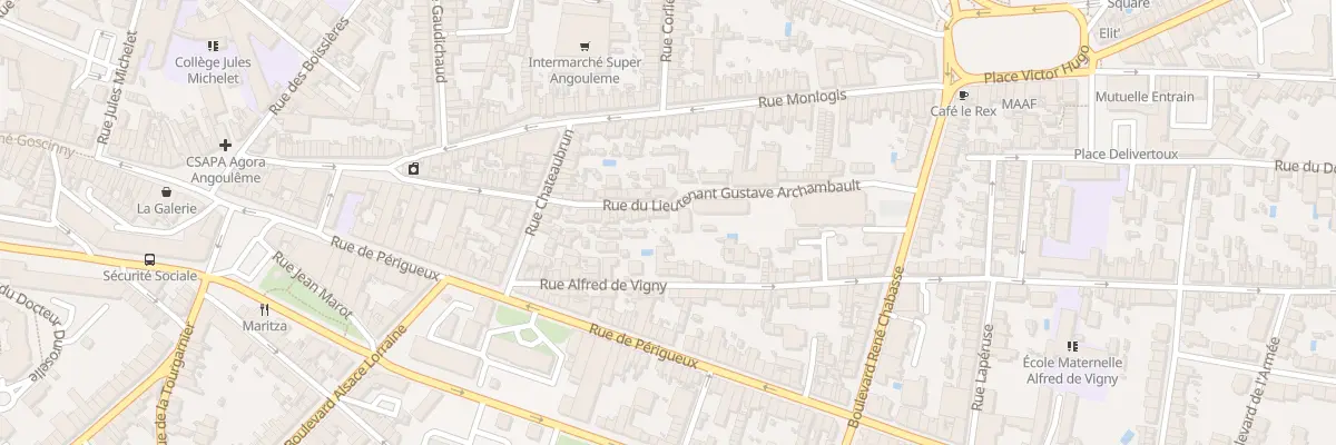 Plan du 1 Rue du Lt Gustave Archambault à Angoulême