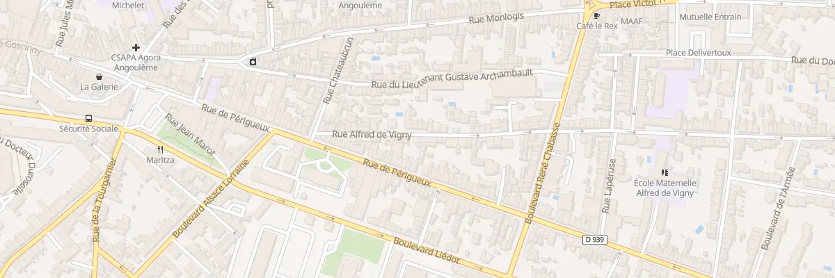 Plan du 33 Rue Alfred de Vigny à Angoulême