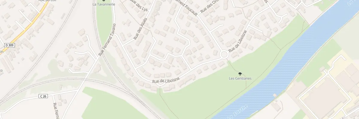 Plan du 116 Rue de Liboisne au Mans