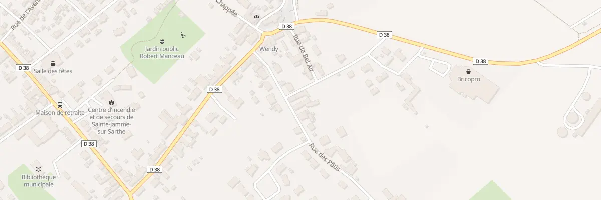 Plan du 9 Rue des Pâtis à Sainte-Jamme-sur-Sarthe