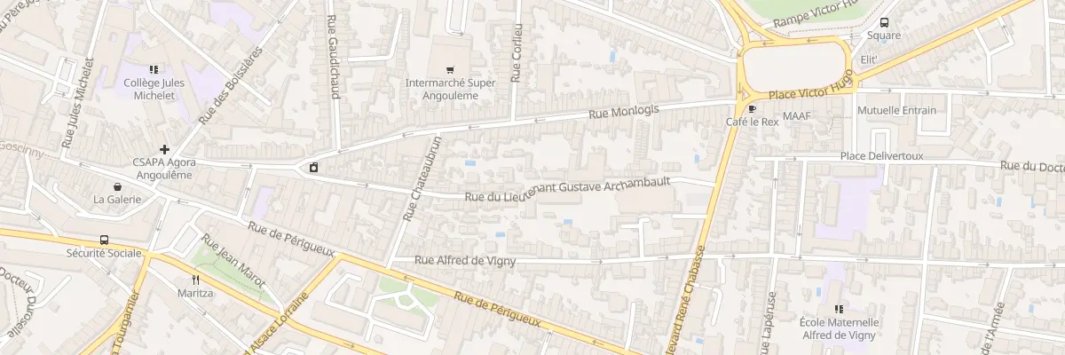 Plan du 25 Rue du Lt Gustave Archambault à Angoulême