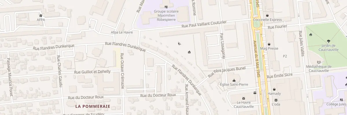 Plan du 105 Rue Flandres Dunkerque au Havre