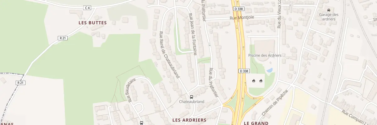 Plan du 26 Rue Jean de la Fontaine au Mans
