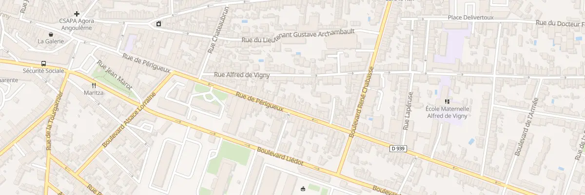 Plan du 200 Rue de Perigueux à Angoulême
