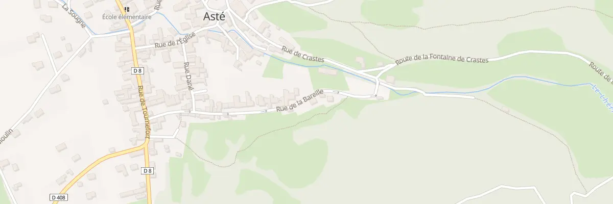 Plan du 20 Rue de la Bareille à Asté