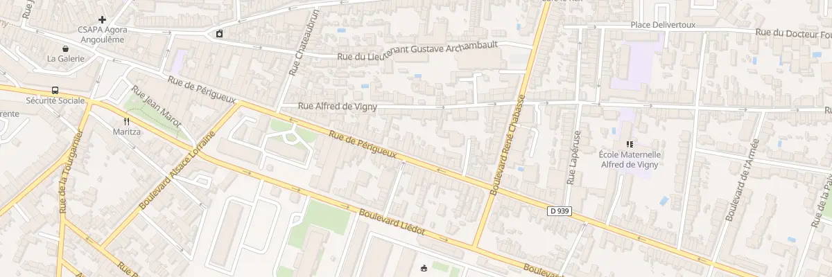 Plan du 202 Rue de Perigueux à Angoulême