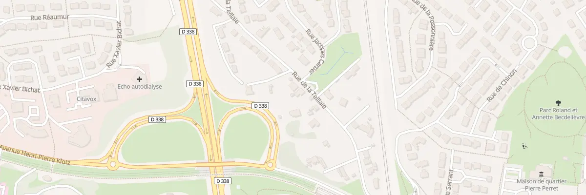 Plan du 92 Rue de la Teillaie au Mans