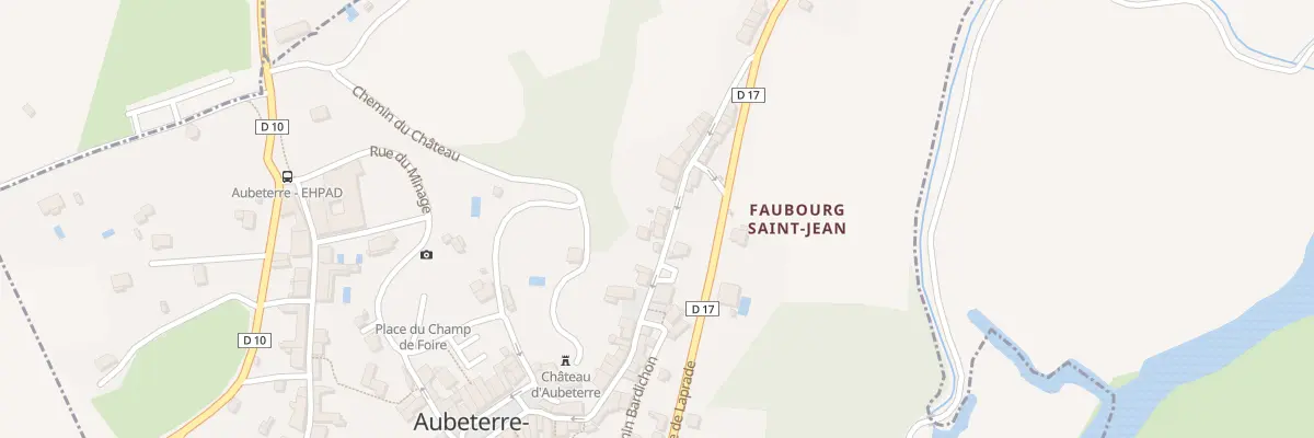 Plan du 5038 Faubourg Saint-Jean à Aubeterre-sur-Dronne