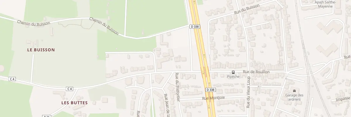 Plan du 90 Rue de Rouillon au Mans