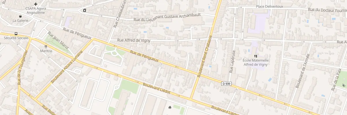 Plan du 210 Rue de Perigueux à Angoulême