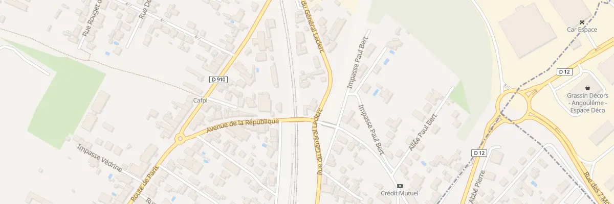 Plan du 4 Rue du Gal Leclerc à Gond-Pontouvre