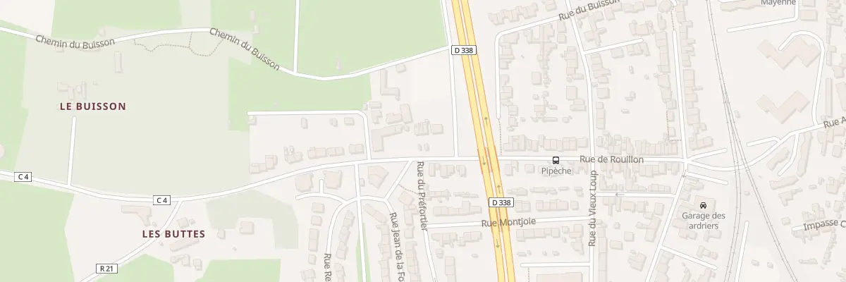 Plan du 88 Rue de Rouillon au Mans