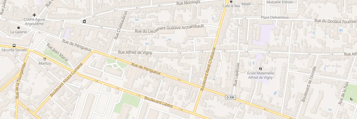 Plan du 49 Rue Alfred de Vigny à Angoulême