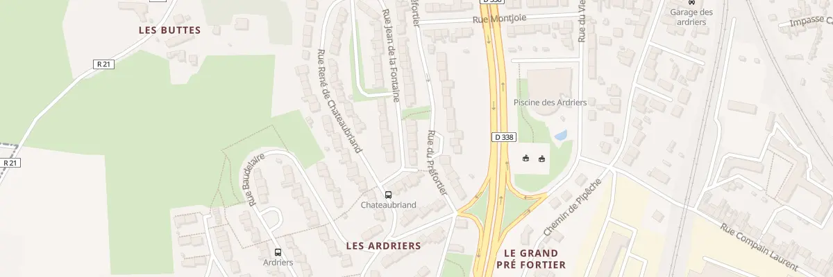 Plan du 25 Rue Jean de la Fontaine au Mans