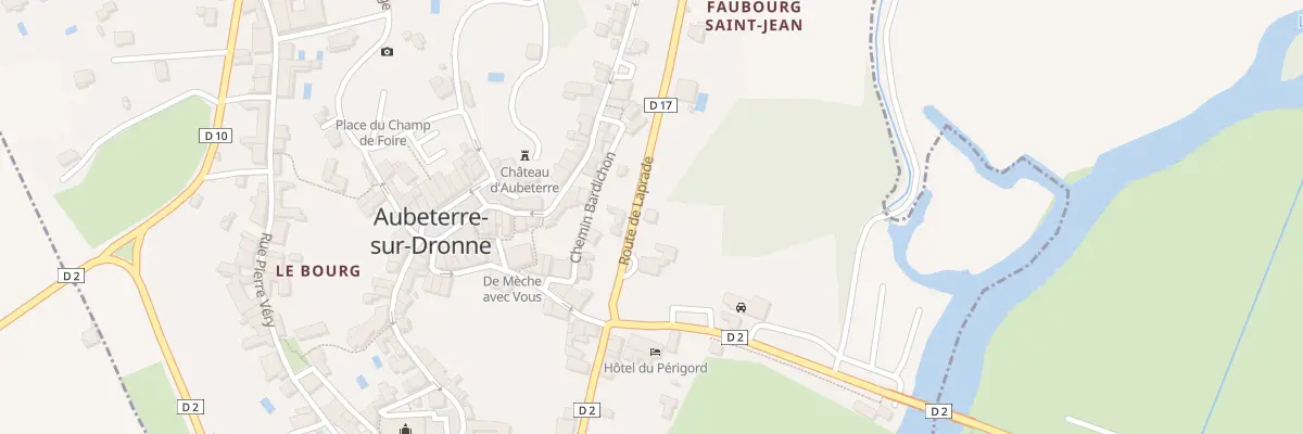 Plan du 28 Quartier de Plaisance à Aubeterre-sur-Dronne