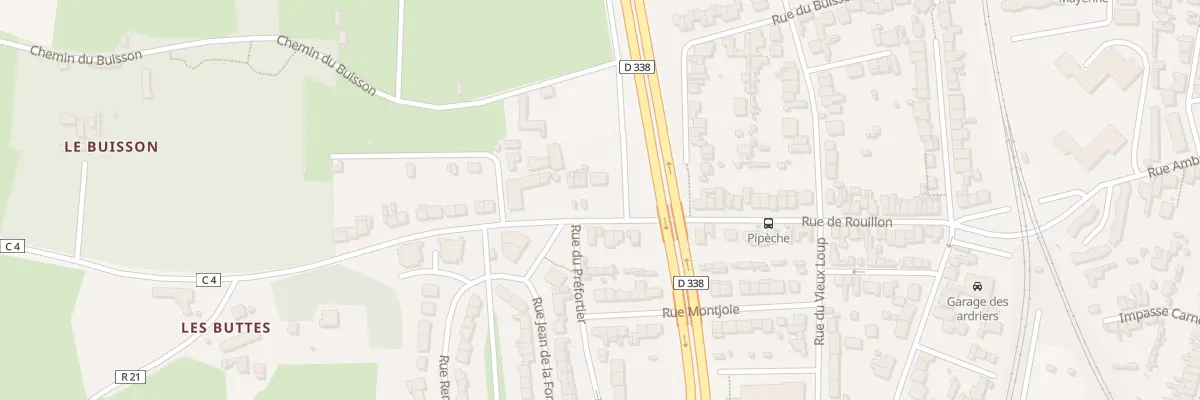 Plan du 84 Rue de Rouillon au Mans