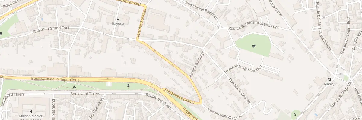 Plan du 20 Rue Henri Bellamy à Angoulême
